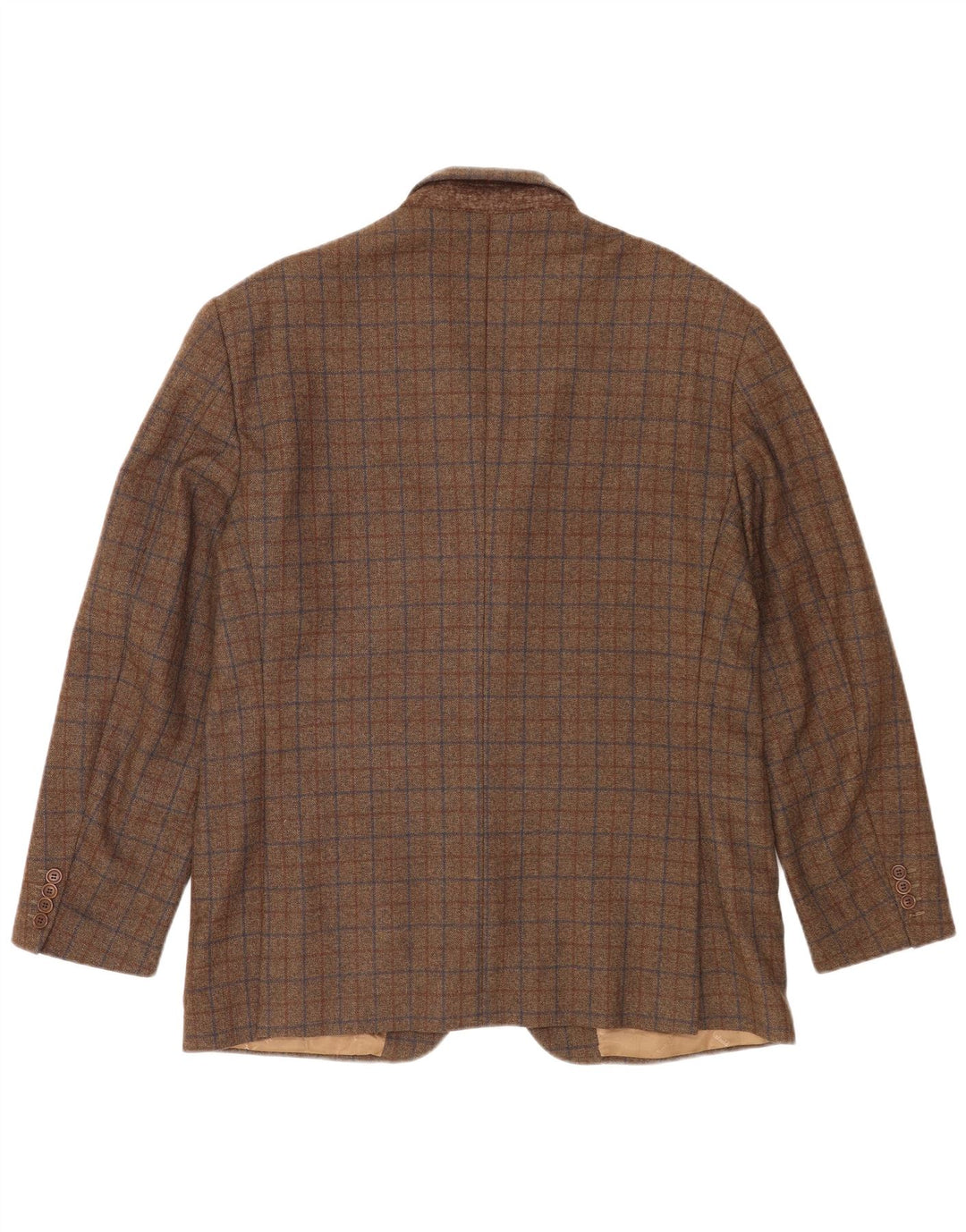 Brooksfield Veste blazer à 3 boutons pour homme UK 40 en laine à carreaux marron