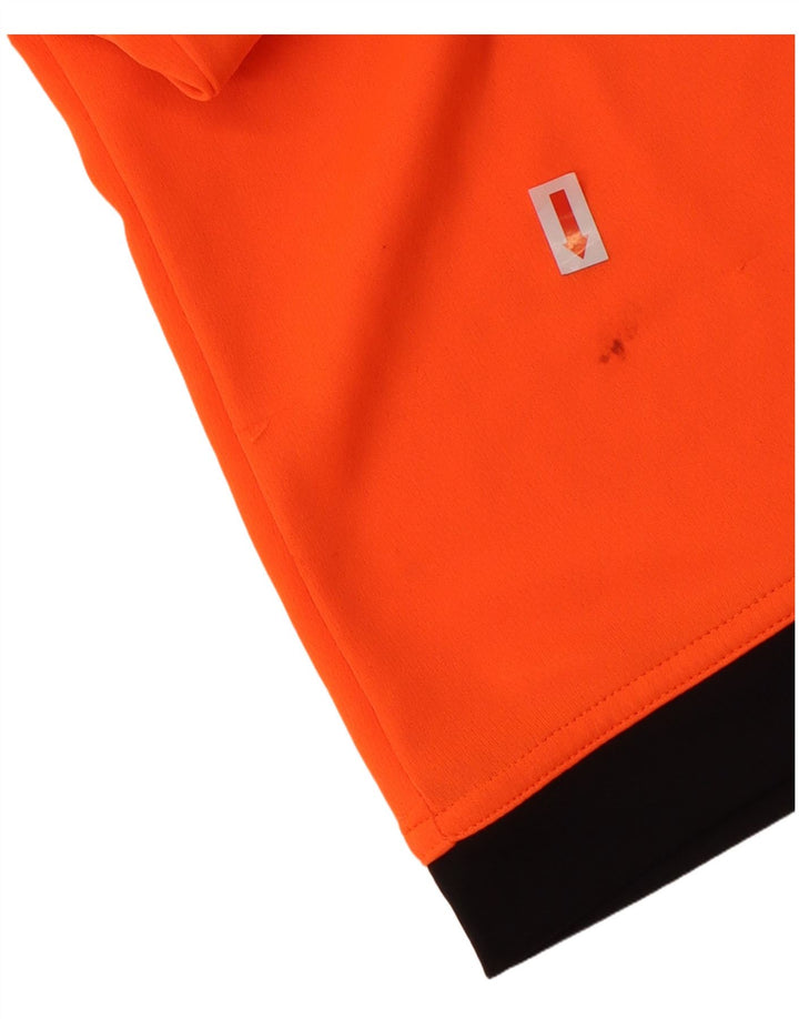 ADIDAS Garçon Climalite T-Shirt Top 9-10 ans Orange Colourblock Polyester