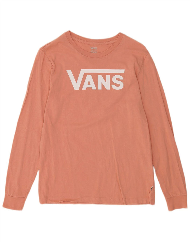 VANS Haut graphique à manches longues pour hommes en coton rose petit