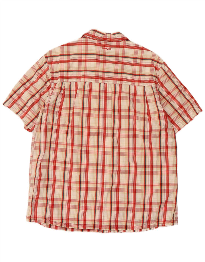 Wrangler Chemise à manches courtes pour homme en coton à carreaux rouge moyen