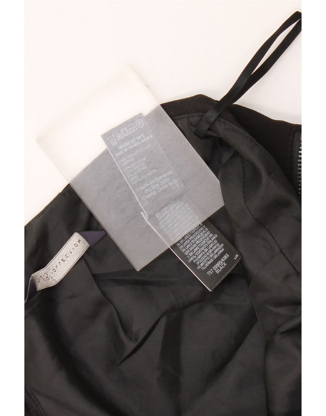 Marks & Spencer Jupe crayon pour femme UK 10 Small W28 Noir Polyester