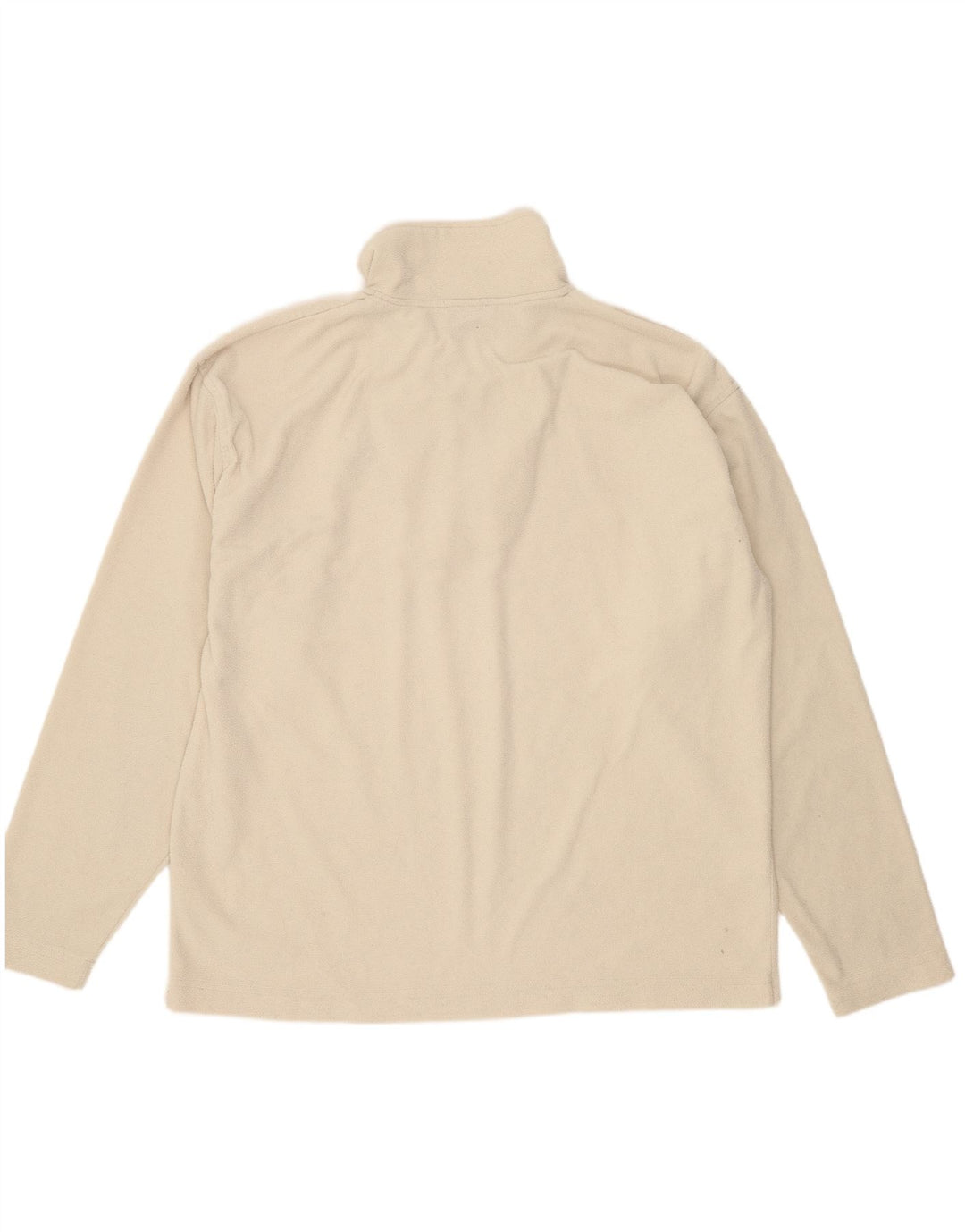 KAPPA Pull polaire à col zippé pour homme en polyester blanc cassé