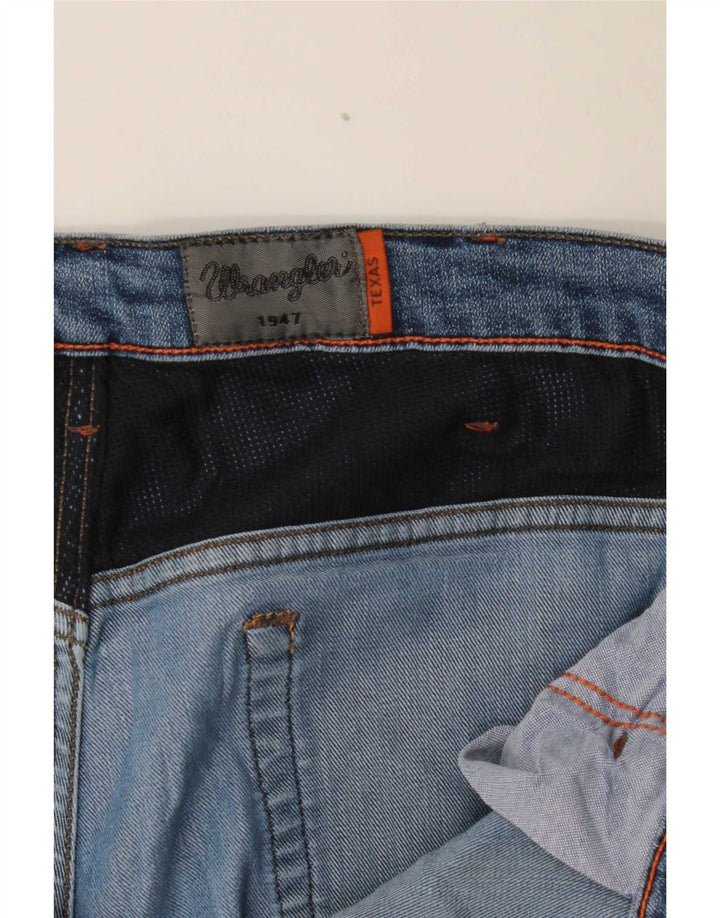 Wrangler Jean droit vieilli pour homme W38 L27 Bleu