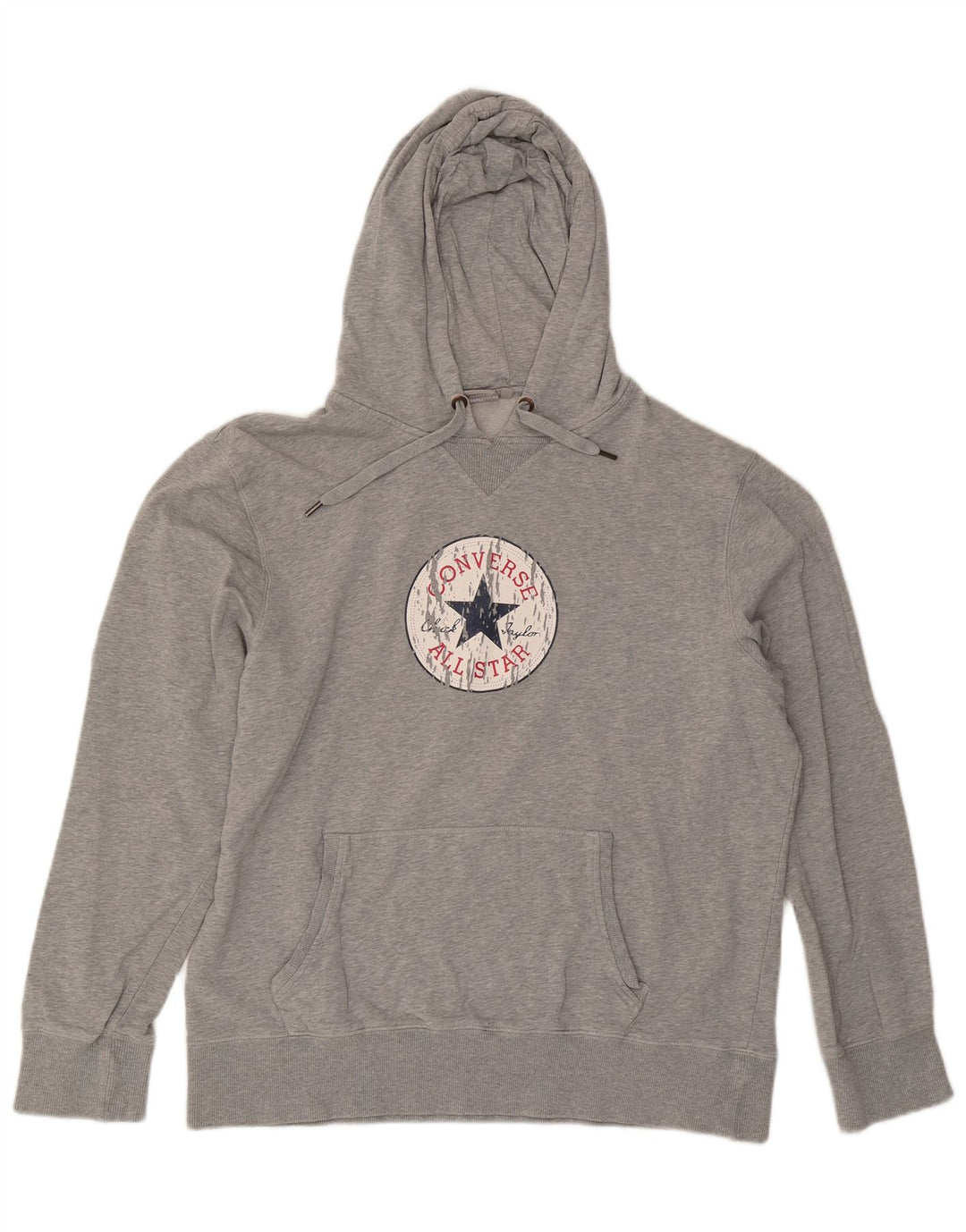 Converse Pull à capuche graphique XL pour homme Gris chiné