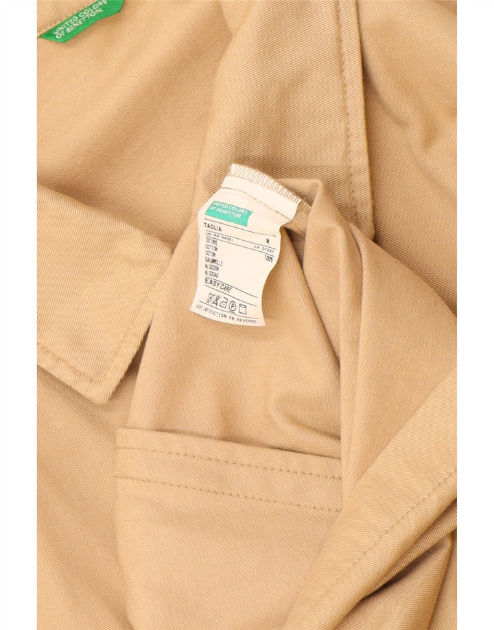 Benetton Veste Bomber Homme UK 38 Coton Beige Moyen