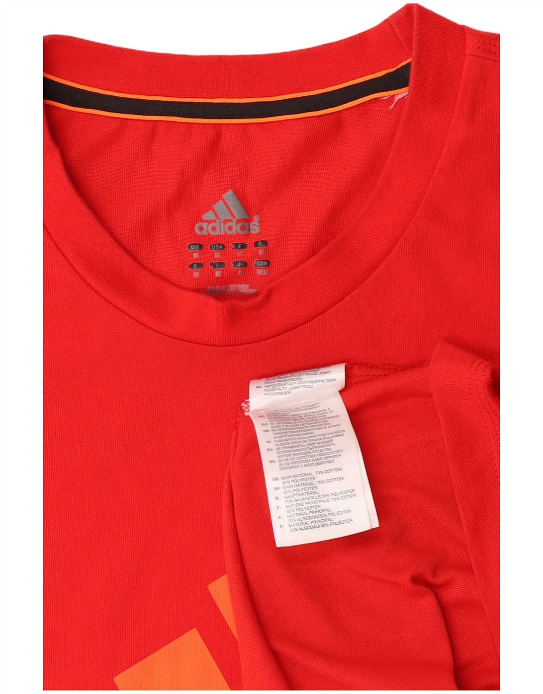 Adidas T-Shirt Homme Top Rouge Moyen Coton