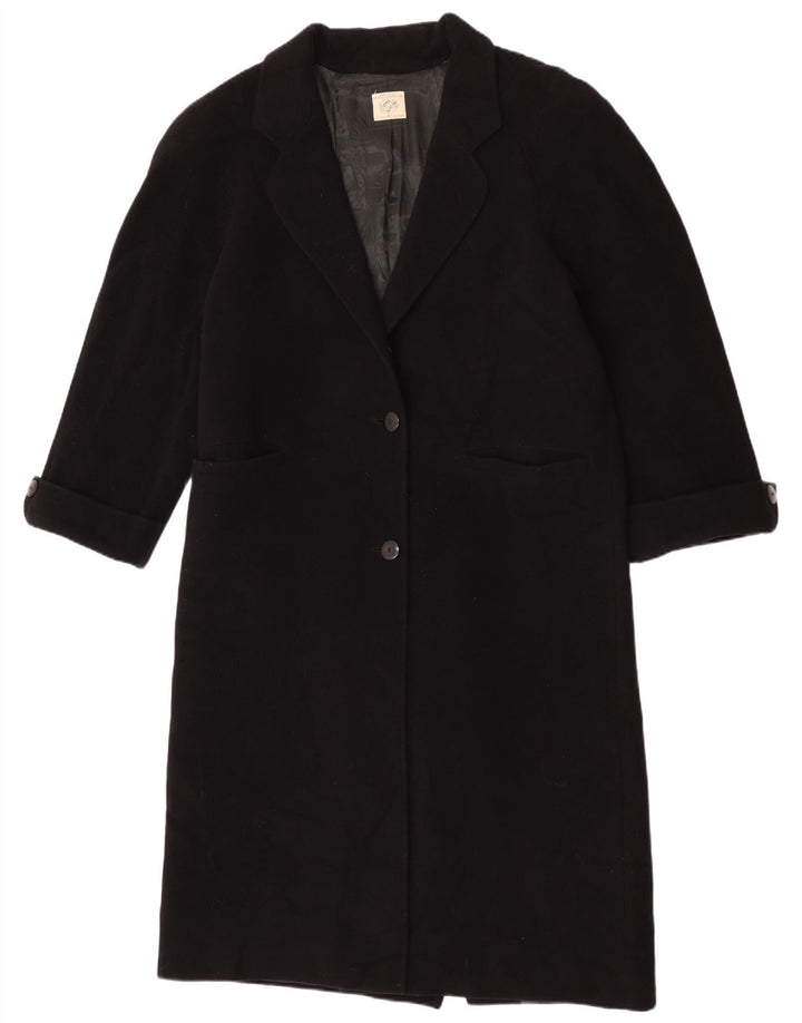 Benetton Pardessus Oversize Femme IT 40 Petite Laine Noire