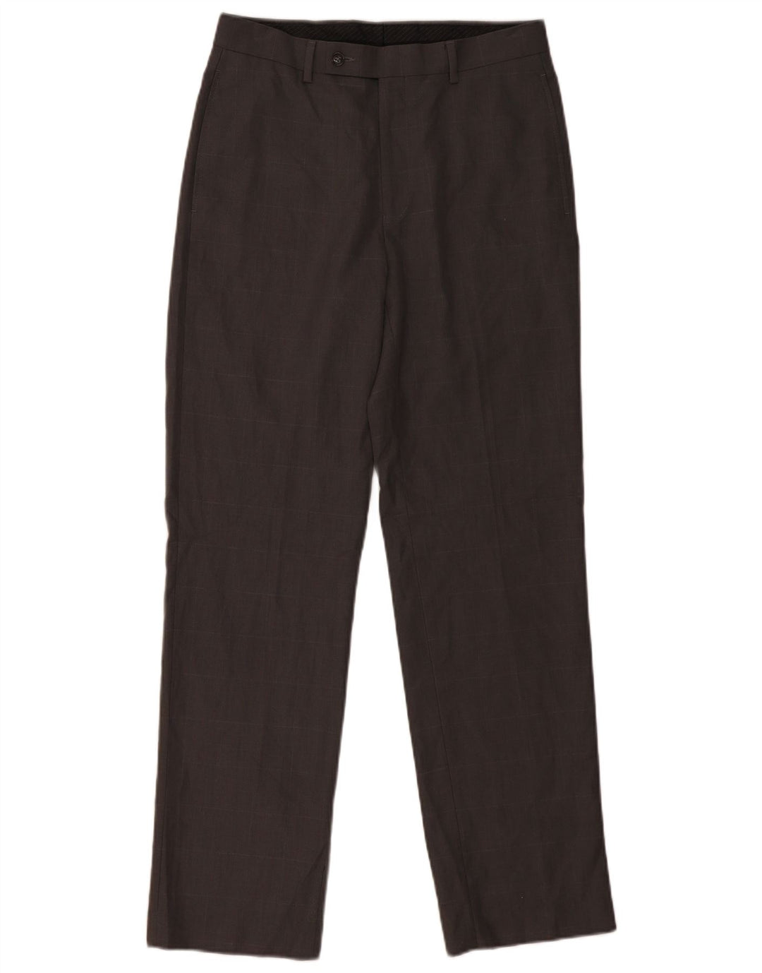 CALVIN KLEIN Pantalon de Costume Droit Homme W30 L32 Gris Carreaux Polyester