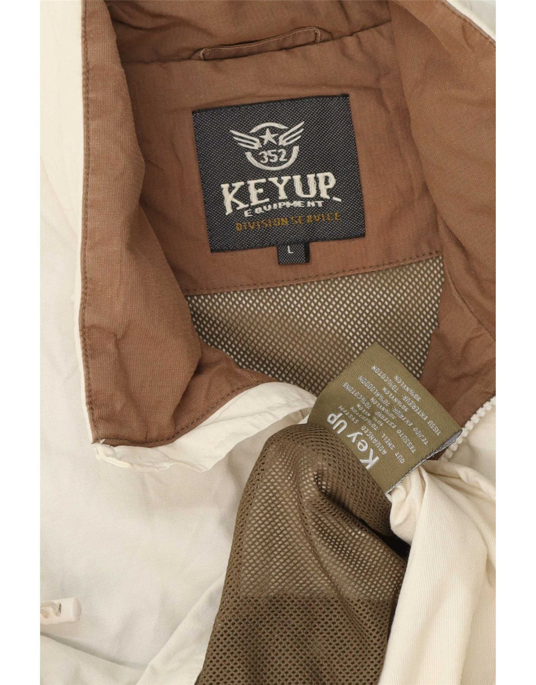 veste de pluie homme vintage UK 40 Grand coton blanc