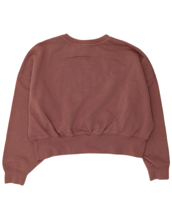 Adidas Sweat-shirt coupe décontractée pour femme UK 10 Petit coton marron