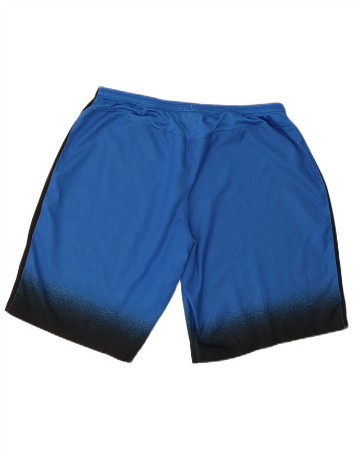 Nike Short de sport Dri Fit pour homme en polyester color block Bleu Taille L