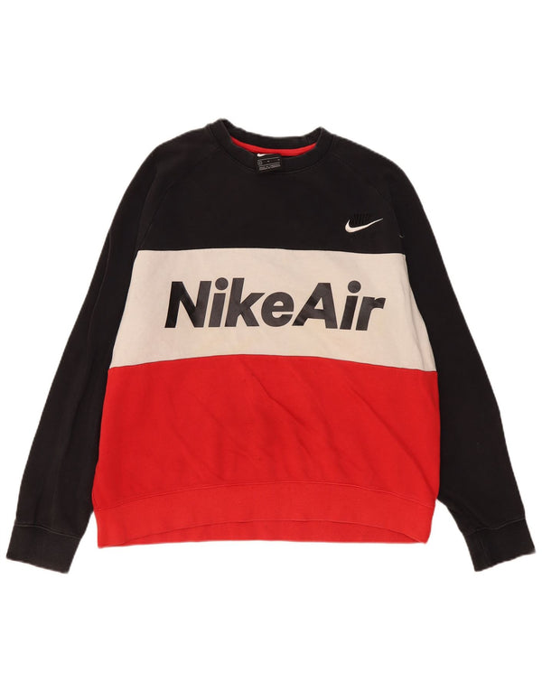 Nike Homme Sweat-Shirt Graphique en Coton Colorblock Multicolore Moyen