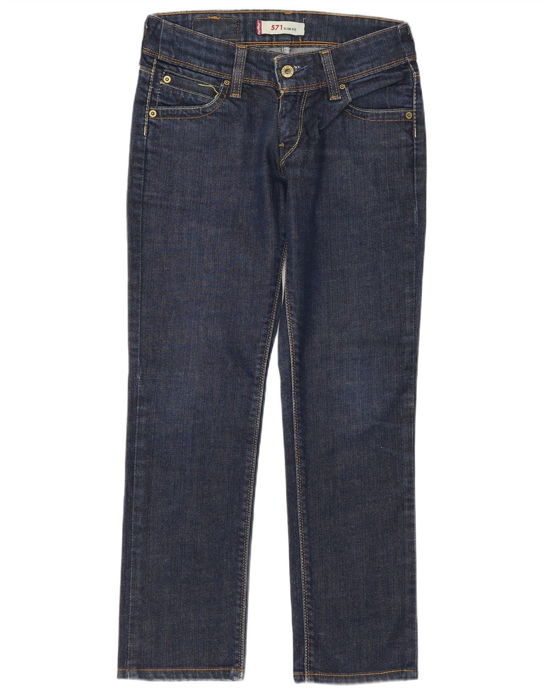 Levi's Jean Slim 571 Femme W26 L26 Bleu Coton