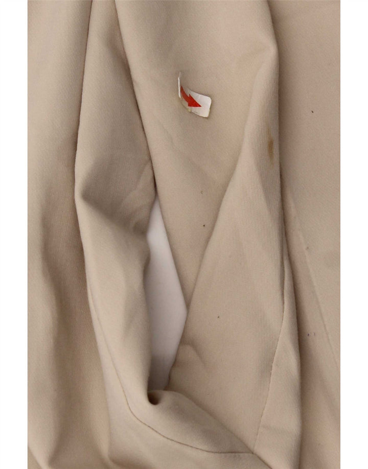 Zara Pantalon de costume fuselé pour femme Medium W28 L26 Polyester blanc cassé