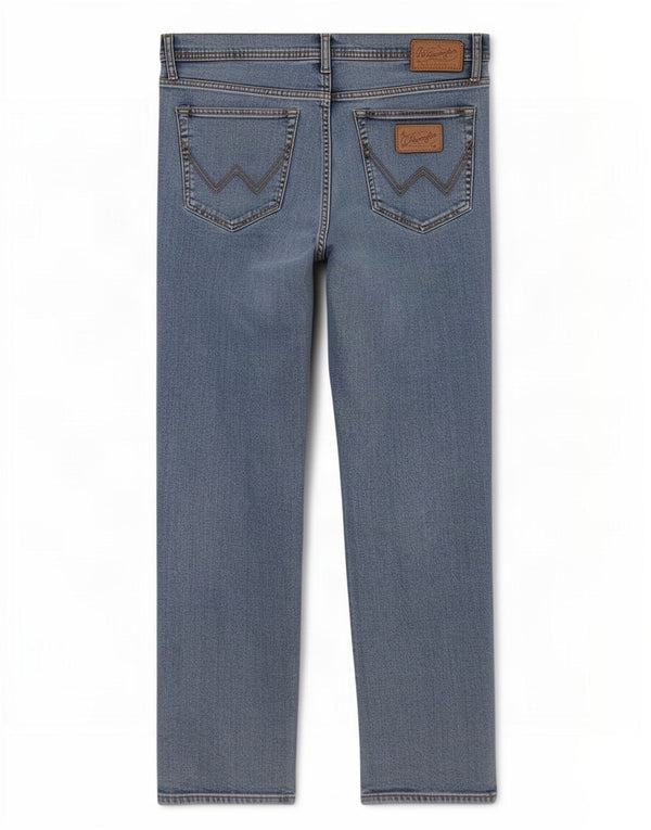 Wrangler Jean Droit Texas Stretch Homme W38 L31 Bleu Coton