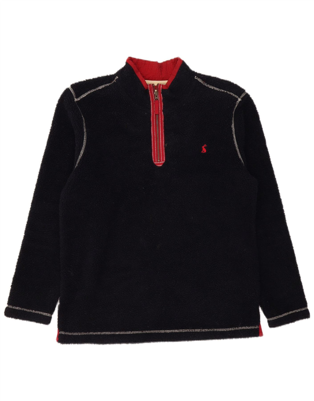 JOULES Pull Polaire Col Zippé Homme Large Noir Polyester