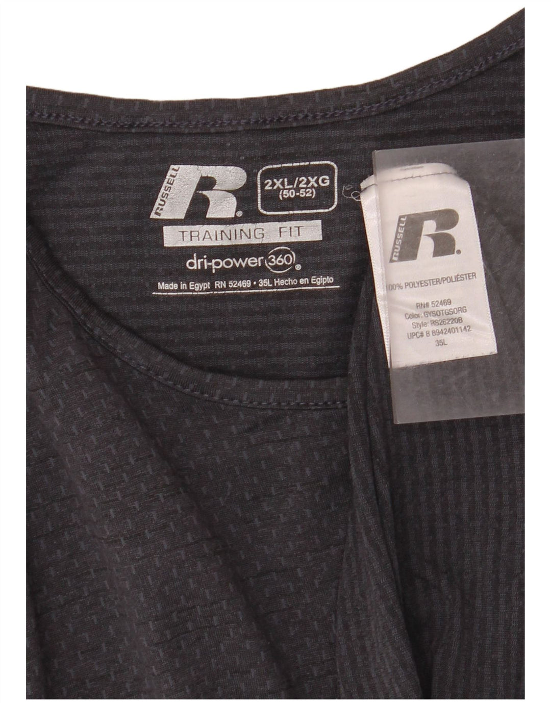 Russell Athletic Débardeur pour homme 2XL Gris Polyester