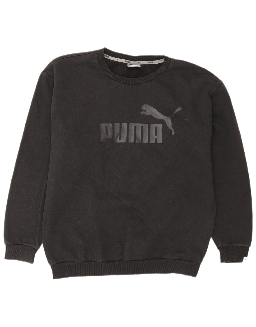 PUMA Sweat-shirt graphique coupe ample pour femme UK 12 Noir moyen
