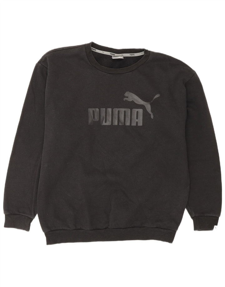 PUMA Sweat-shirt graphique coupe ample pour femme UK 12 Noir moyen