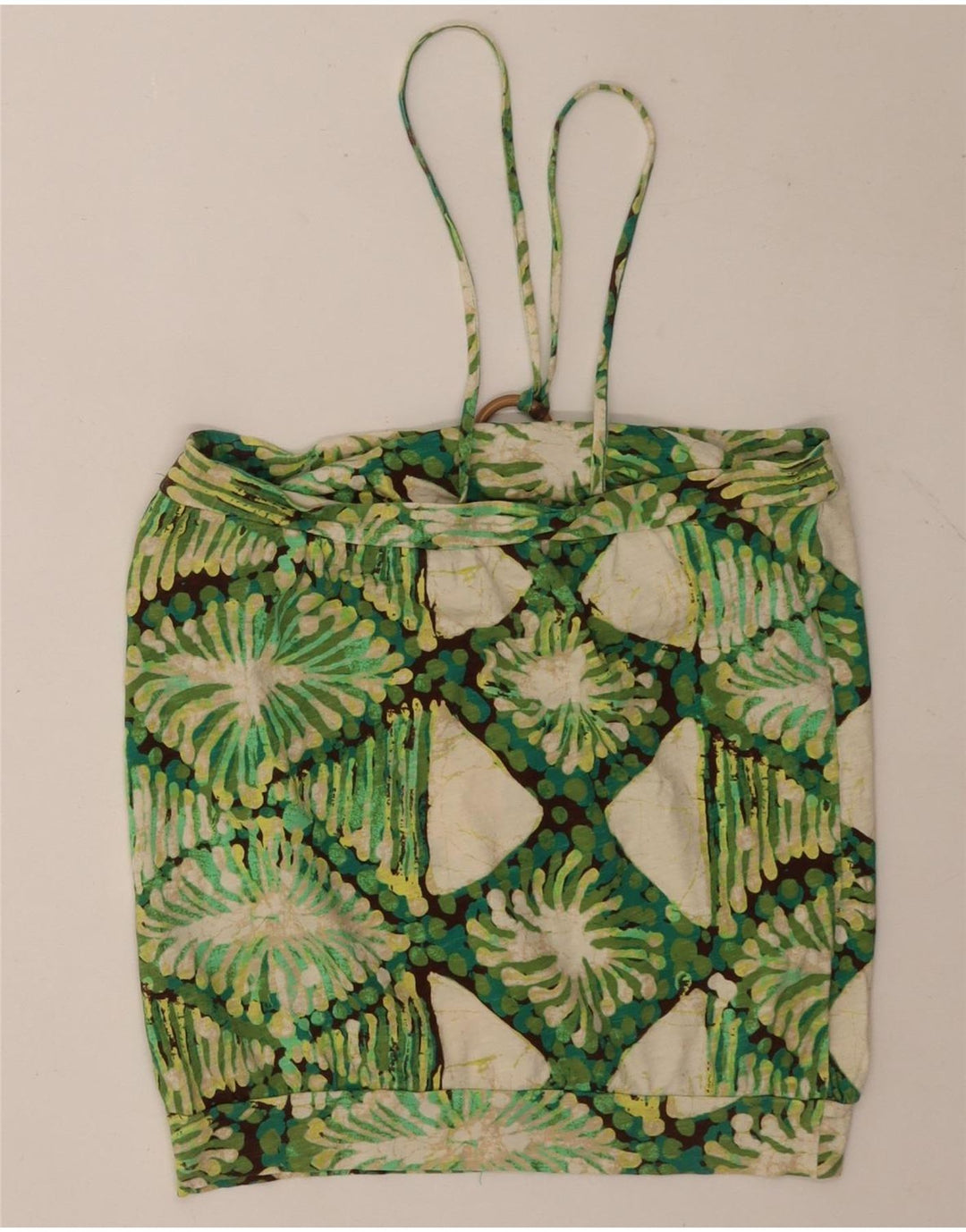 Gap Haut court dos nu pour femme UK 12 Vert moyen Argyle/Diamant Coton