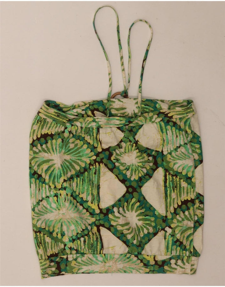 Gap Haut court dos nu pour femme UK 12 Vert moyen Argyle/Diamant Coton