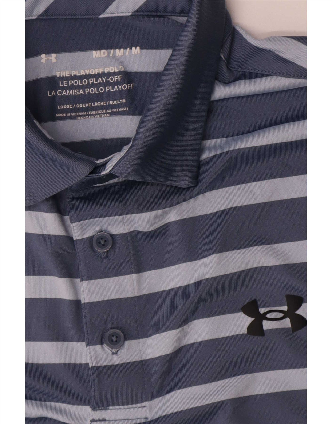 Under Armour Polo Homme Bleu Moyen Rayé