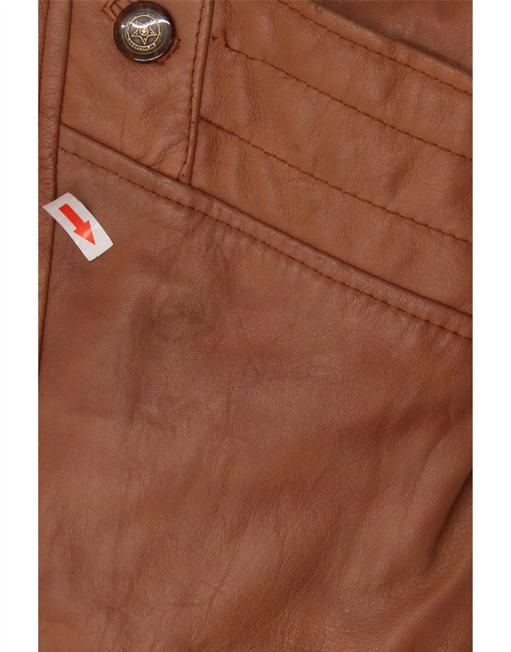 veste en peau de mouton surdimensionnée femme vintage UK 16 Grand Brun