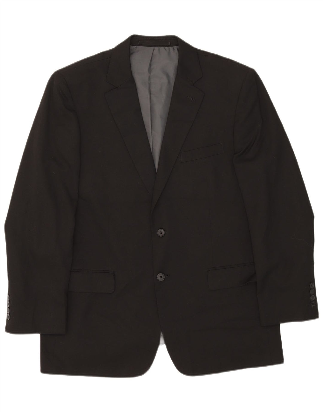 Marks & Spencer Veste blazer à 2 boutons pour homme UK 42 Large Noir Polyester