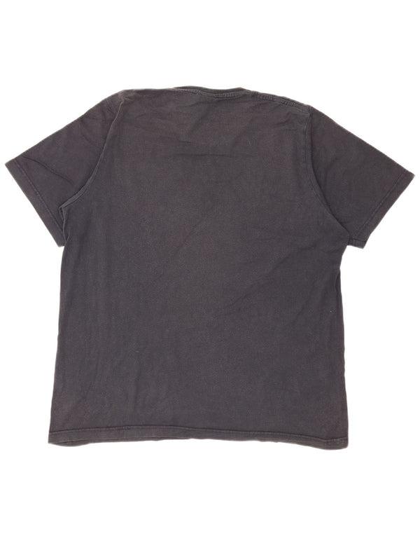 Adidas T-shirt graphique pour hommes en coton color block bleu marine grand