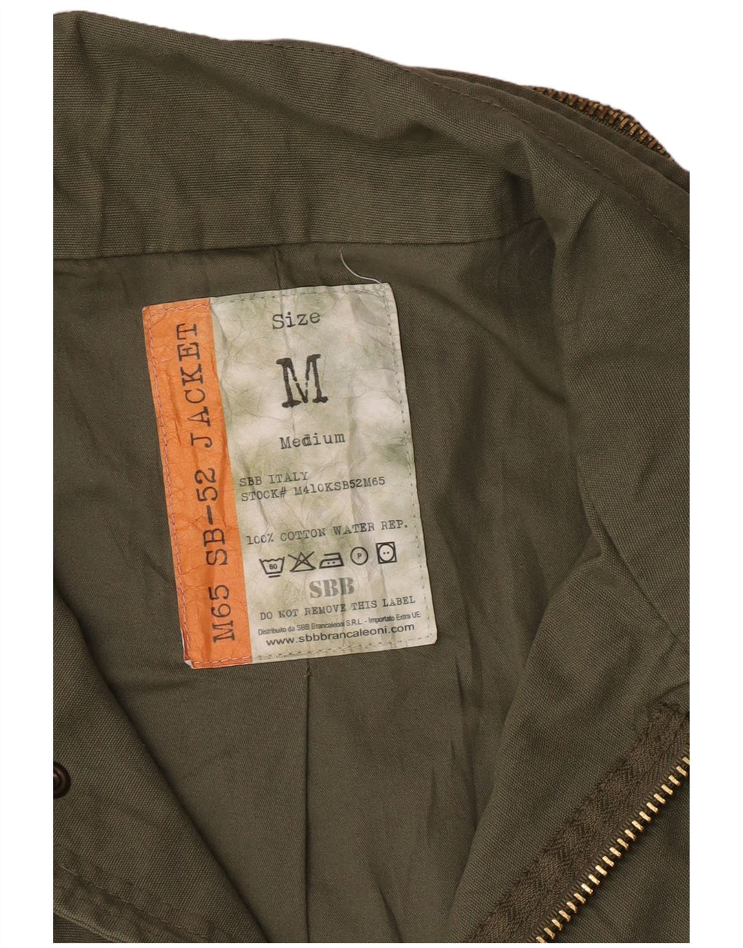 VINTAGE Veste militaire homme UK 38 Coton kaki moyen