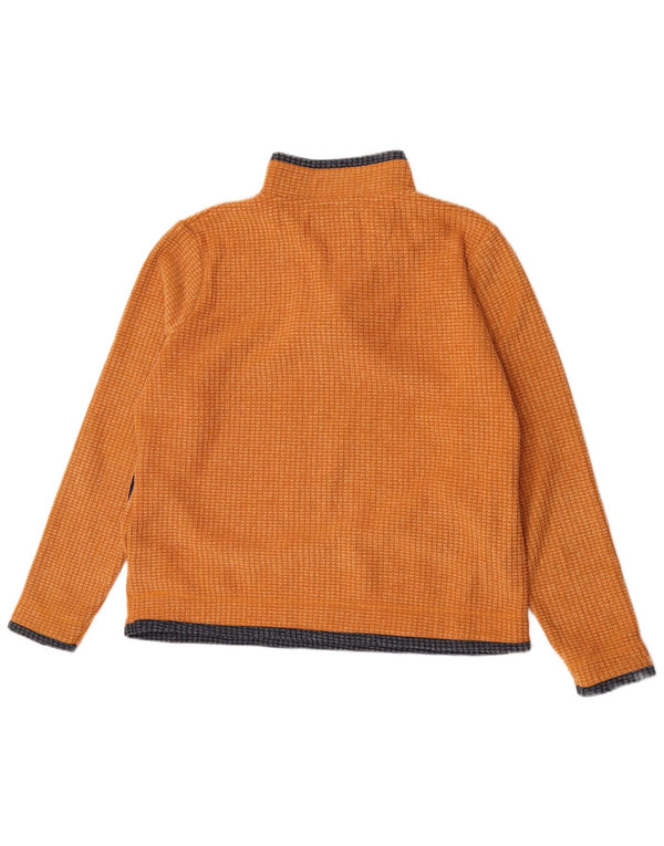 Weird Fish Pull polaire à col zippé pour femme UK 16 Large Orange Polyester
