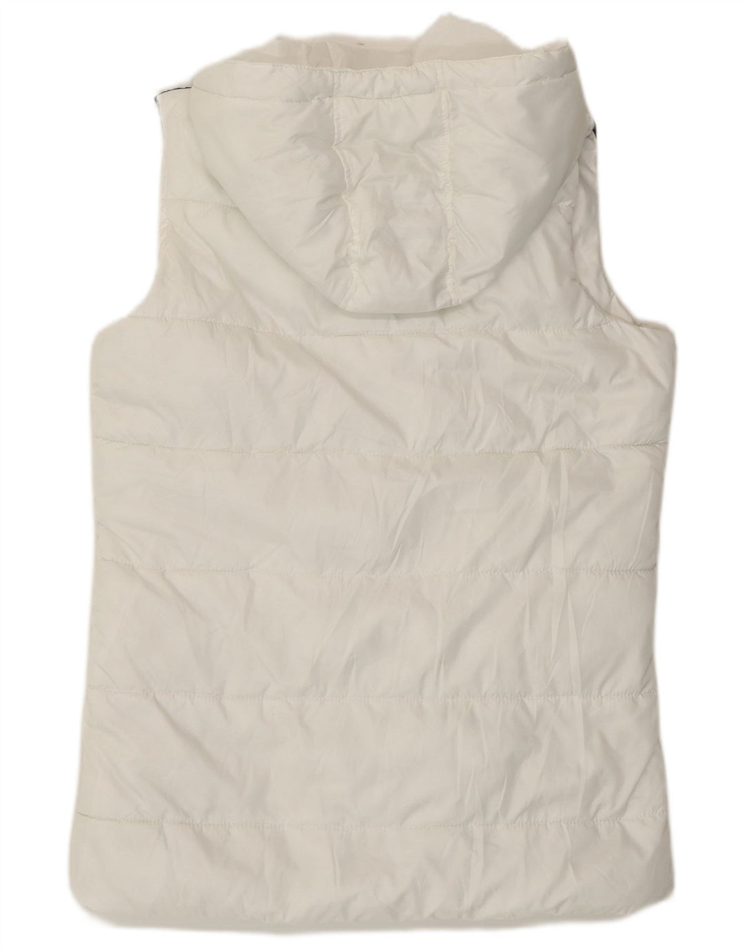 Kappa Gilet long rembourré à capuche pour femme UK 12 Medium Blanc Polyester