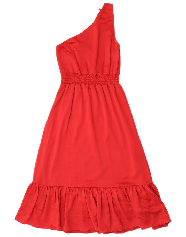 Michael Kors Robe asymétrique pour femme US 2 XS Rouge Polyester