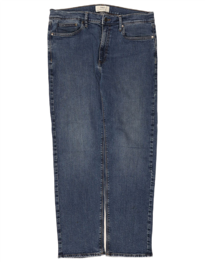 Marks & Spencer Jean droit homme W34 L31 bleu coton