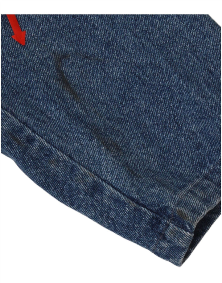 Bianca Maria Caselli Veste blazer en jean à 1 bouton pour femme UK 10 Petit Bleu