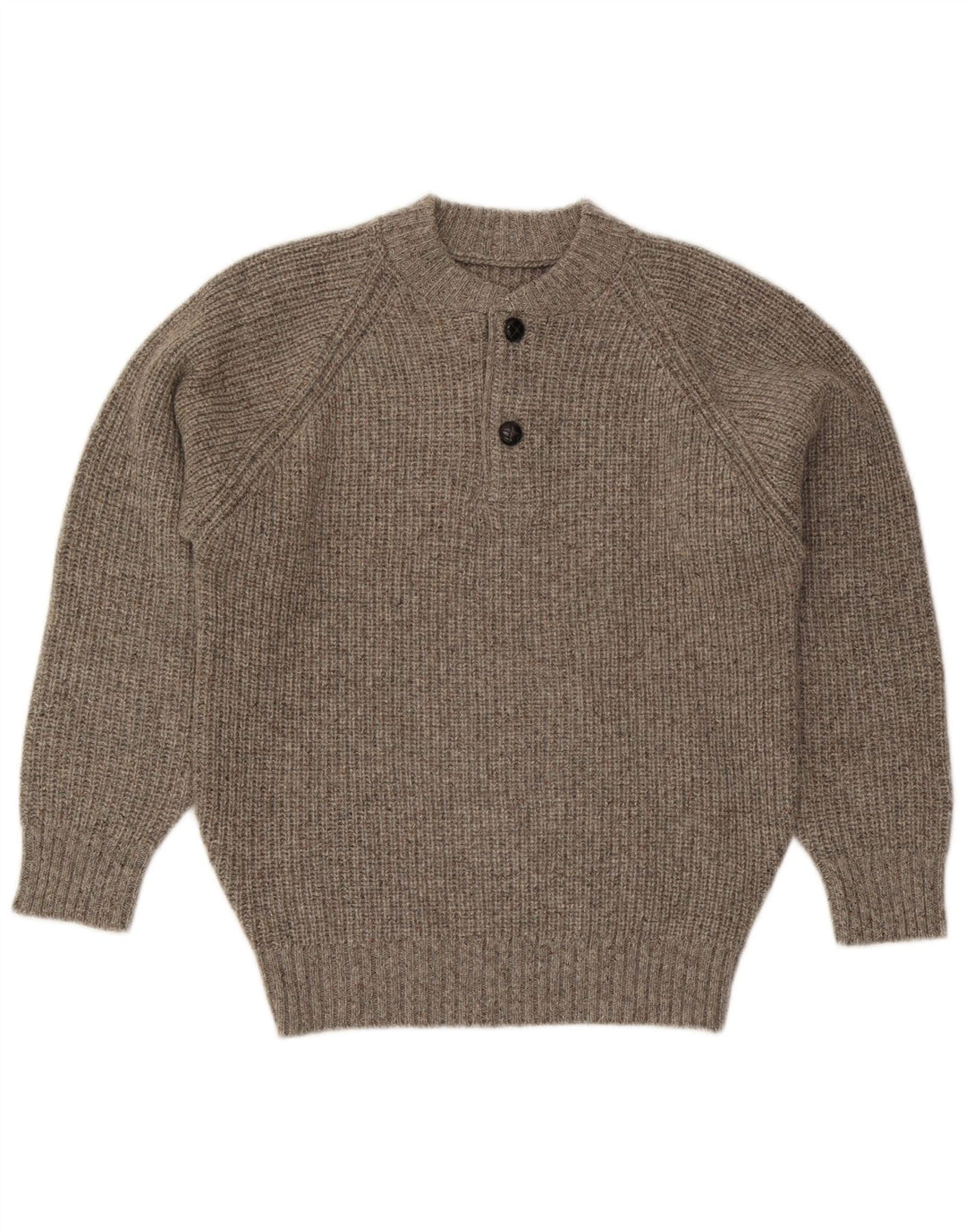 Pull vintage à col rond pour homme Gris moyen