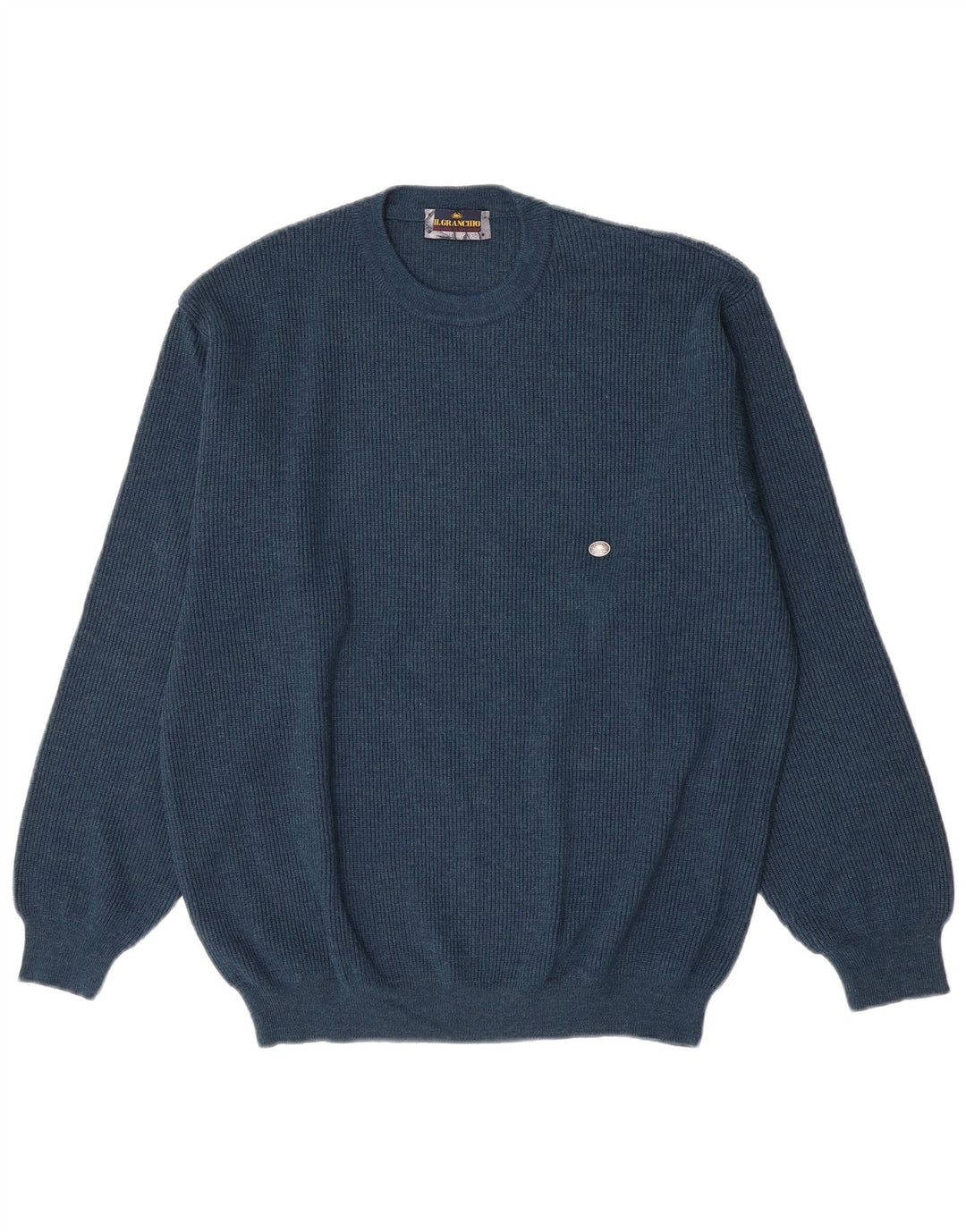 Il Granchio Pull ras du cou pour homme, grand, bleu marine