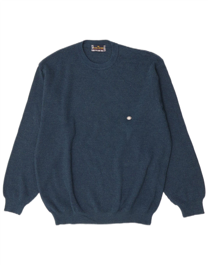 Il Granchio Pull ras du cou pour homme, grand, bleu marine