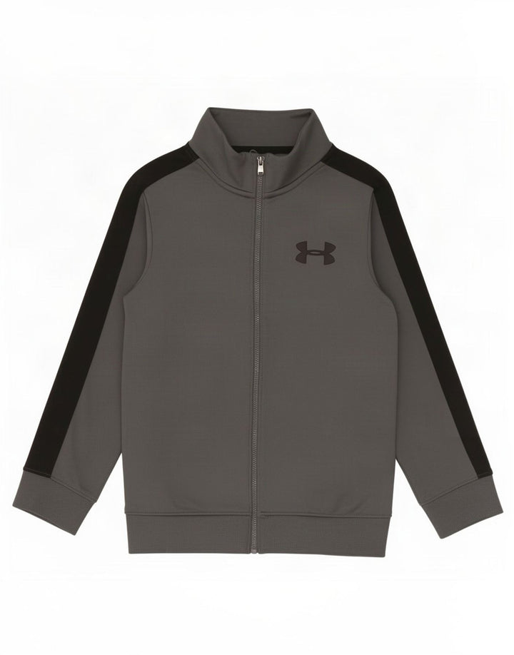 Under Armour Veste de survêtement pour garçon 7-8 ans Petit Gris Colorblock