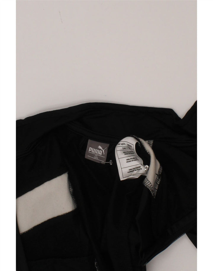 Puma Veste de survêtement pour bébé garçon 9-12 mois Noir Colorblock Polyester