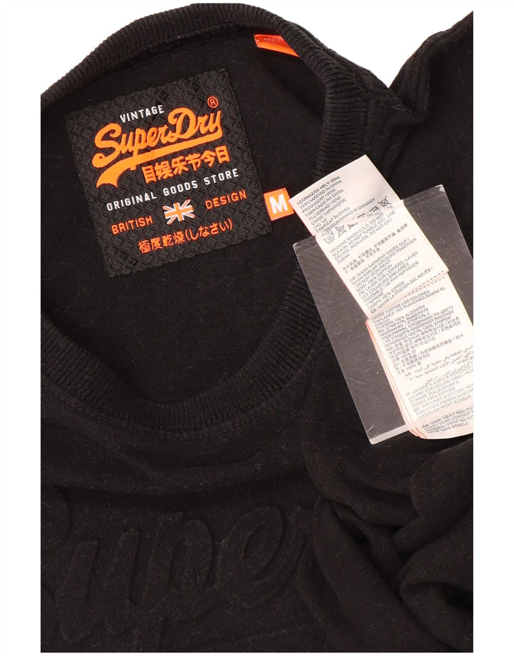 SUPERDRY T-Shirt Graphique Homme Noir Moyen Coton