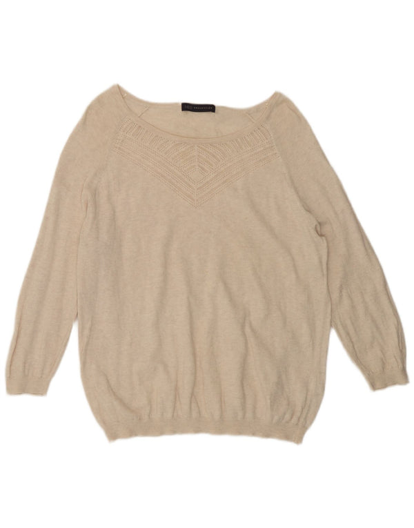 Marks & Spencer Pull col bateau pour femme UK 16 Large Beige