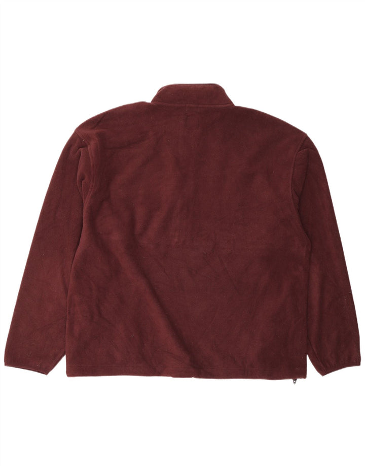Gap Pull Polaire à Col Zippé pour Homme Grand Polyester Bordeaux