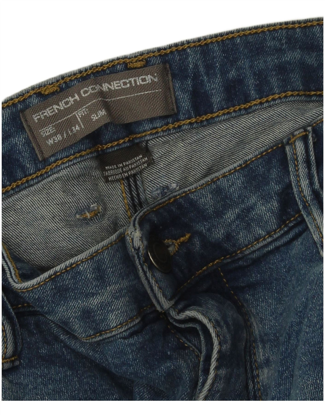 French Connection Jean Slim Homme W38 L34 Bleu Coton