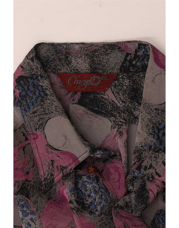 M.Zeki Chemise à manches courtes pour hommes à motif abstrait 2XL multicolore