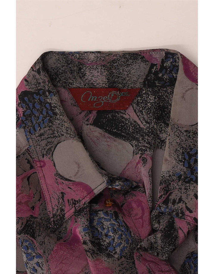 M.Zeki Chemise à manches courtes pour hommes à motif abstrait 2XL multicolore