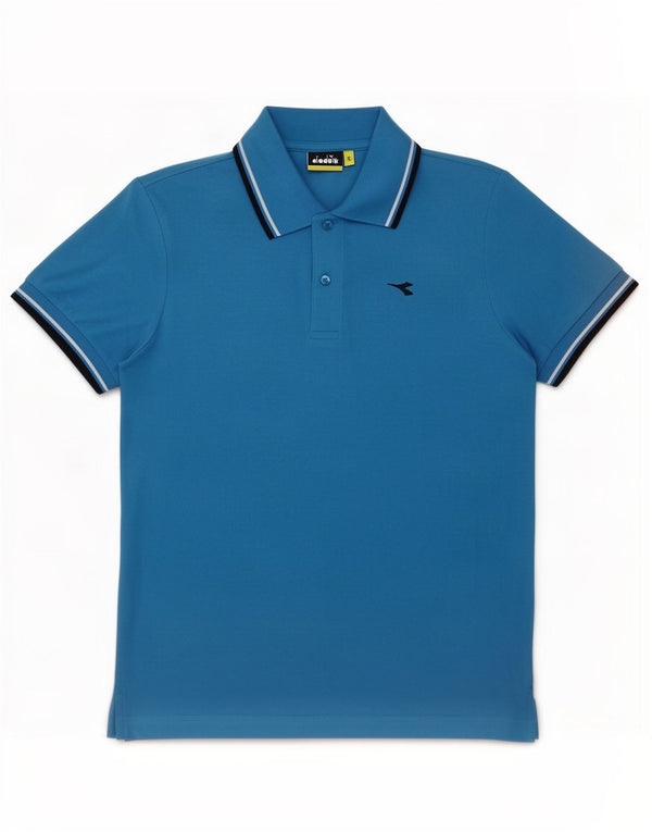 Diadora Polo Homme Petit Bleu Coton