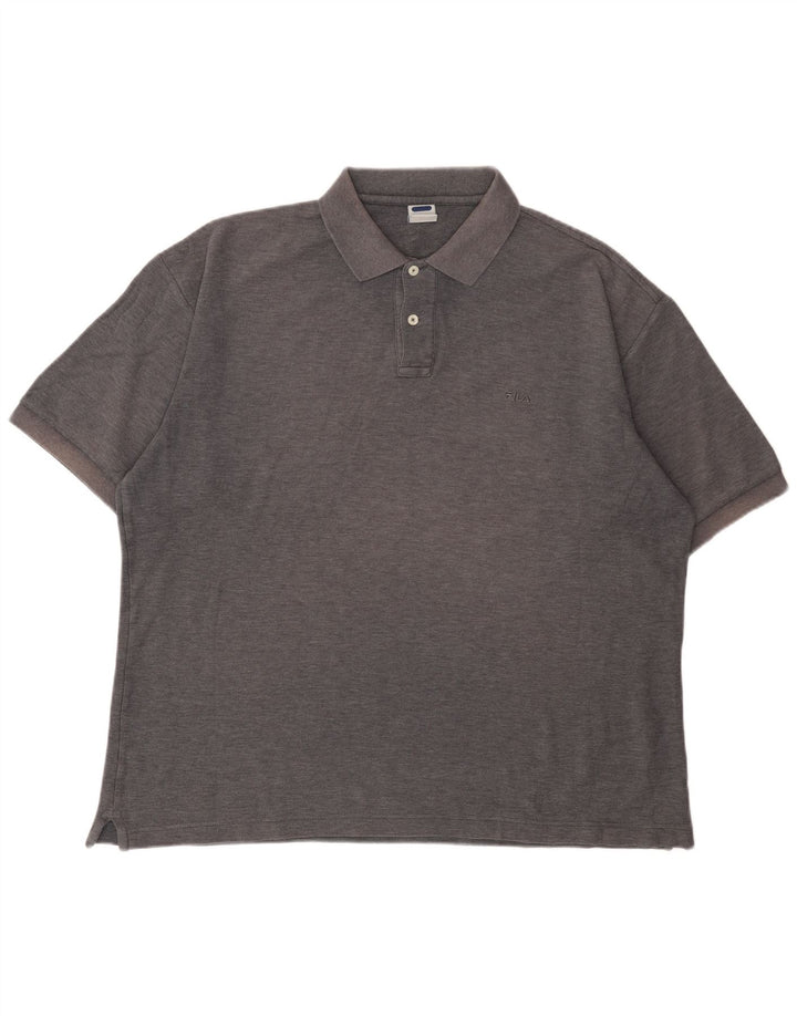 Fila Polo Homme IT 56 XL Gris Moucheté Coton