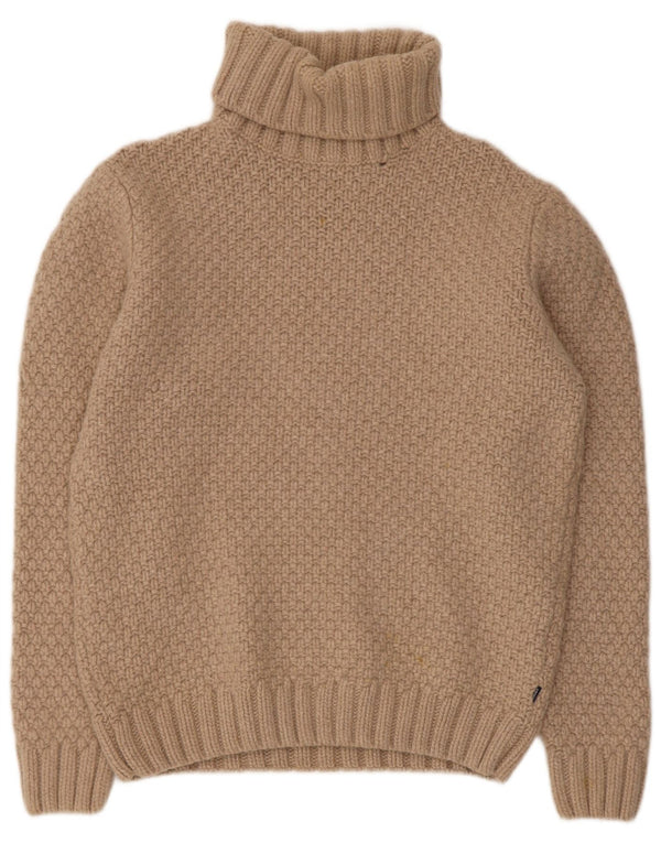 Gant Pull col roulé pour femme UK 16 Large Beige Laine
