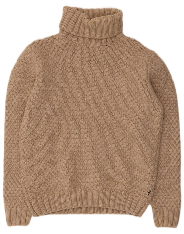 Gant Pull col roulé pour femme UK 16 Large Beige Laine